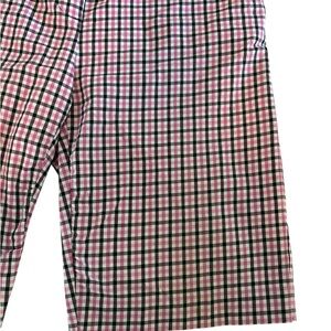 Jones New York Sport Pink & Navy Plaid Women Bermuda Shorts